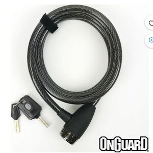 ONGUARD 6-Foot Straight Hardened Security Steel Cable Key Bike Lock